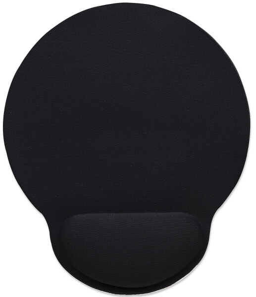 IC Intracom Wrist Gel Support Pad and Mouse Mat - Black - 241 × 203 × 40 mm - non slip base - Lifetime Warranty - Card Retail Packaging - Black - Monotone - Wrist rest - Non-slip base - Gaming mouse pad