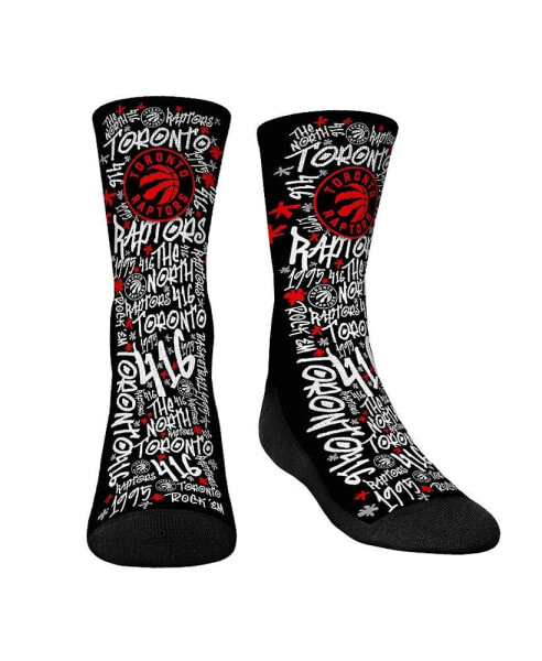 Youth Boys and Girls Socks Toronto Raptors Graffiti Crew Socks