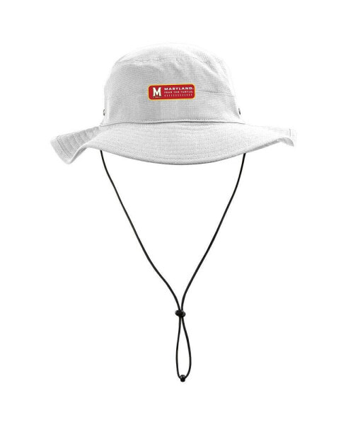 Men's White Maryland Terrapins Performance Boonie Bucket Hat