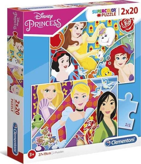 Clementoni Puzzle 2x20 Elementów Princess