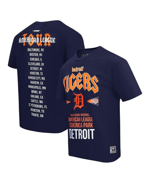 Men's Navy Detroit Tigers Oversized City Tour T-Shirt