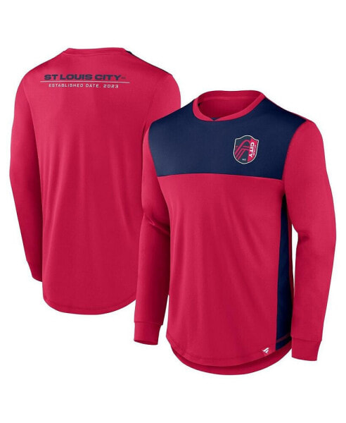 Men's Red St. Louis City SC Mid Goal Long Sleeve T-shirt