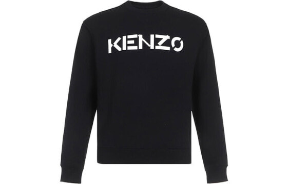 KENZO 字母Logo圆领长袖卫衣运动衫 男款 黑色 / Толстовка KENZO Logo FA65SW0004MD-99