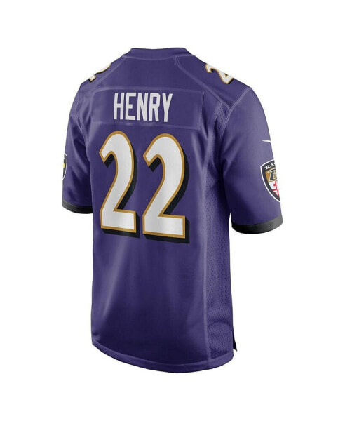 Men's Derrick Henry Purple Baltimore Ravens Game Player Jersey
