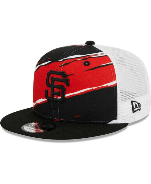 Men's Black San Francisco Giants Tear Trucker 9FIFTY Snapback Hat