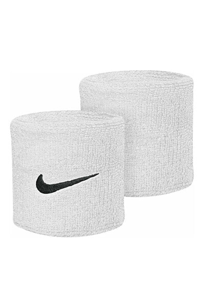 Swoosh Wristbands 2 Pk White/black Osfm,one Size/6