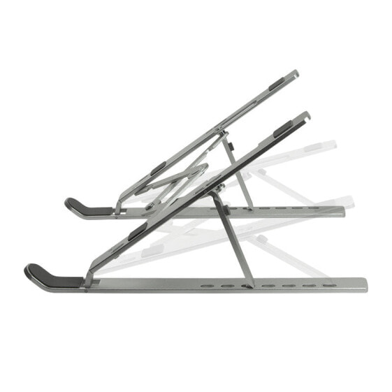 LogiLink AA0134 - Notebook stand - Silver - 25.4 cm (10") - 40.6 cm (16") - Aluminium - 10 kg