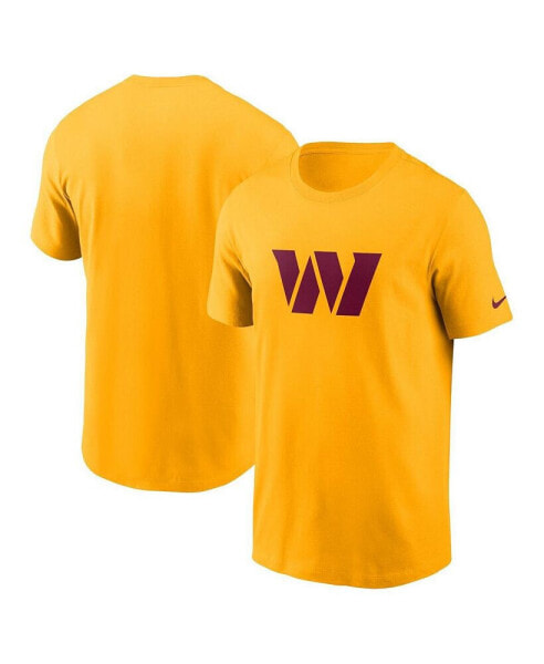 Men's Gold Washington Commanders Primary Logo T-shirt