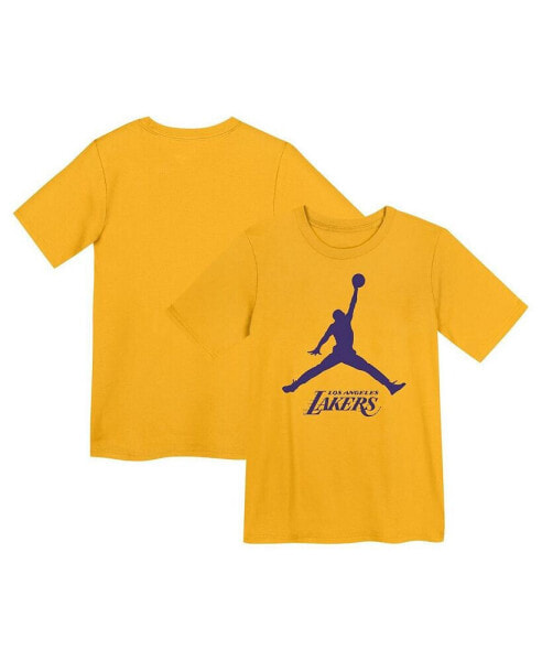 Preschool Gold Los Angeles Lakers Essential Jumpman T-Shirt