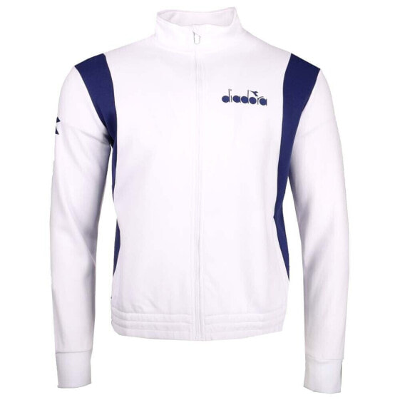 Diadora Full Zip Tennis Jacket Womens White Casual Athletic Outerwear 179133-200