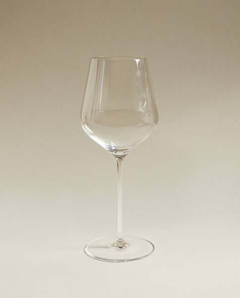 Blown crystalline wine glass