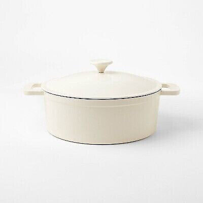 5.5qt Enamel Dutch Oven Cream - Figmint