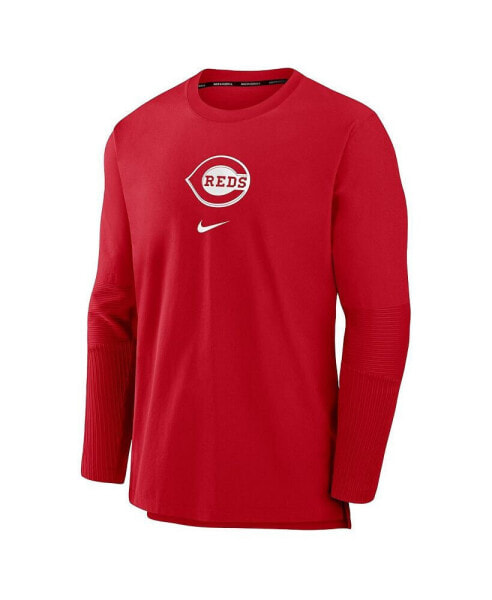 Men's Red Cincinnati Reds Authentic Collection Player Performance Pullover Sweatshirt