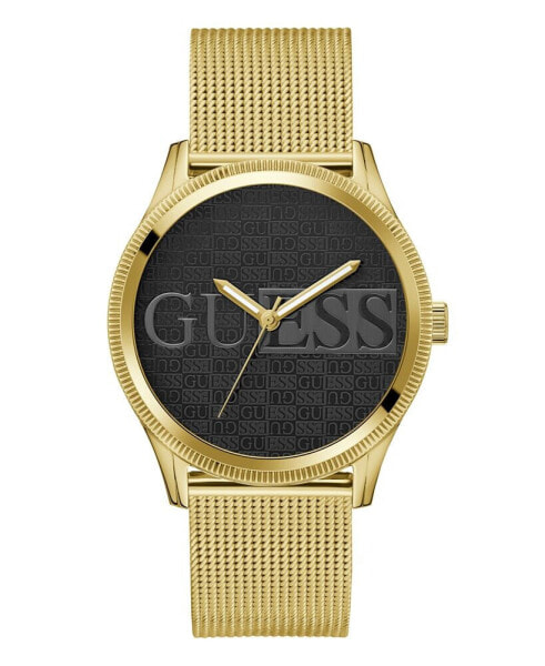 Часы Guess Analog Gold Tone Stainless Steel Mesh Watch