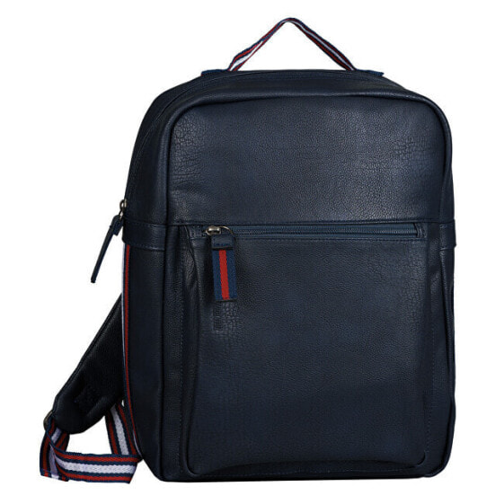 Мужская сумка через плечо повседневная кожаная маленькая планшет синяя Tom Tailor backpack 29084 53 Dark Blue