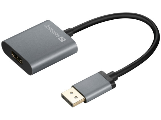 SANDBERG Adapter DP1.4>HDMI2.0 4K60 - DisplayPort - HDMI Type A (Standard) - Male - Female - 3840 x 2160 pixels - 6 Gbit/s