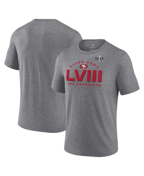 Men's Heather Gray San Francisco 49ers Super Bowl LVIII Made it T-shirt