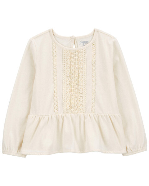 Toddler Eyelet Peplum Top 3T