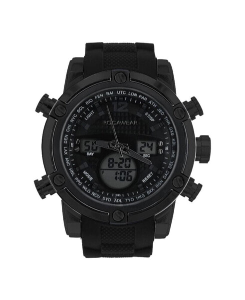 ЧасыRocawear Black Silicone 51mm