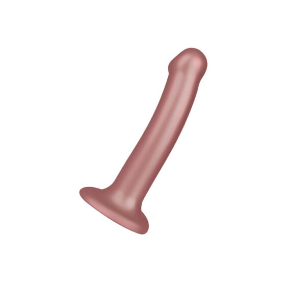 Soft Silicone Dildo Metallic - Size M, 18 cm