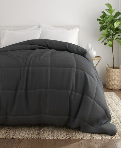 All Season Lightweight Solid Down Alternative Comforter, King/California King