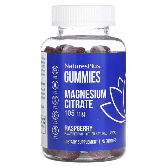 Magnesium Citrate, Raspberry, 105 mg, 75 Gummies (35 mg per Gummy)