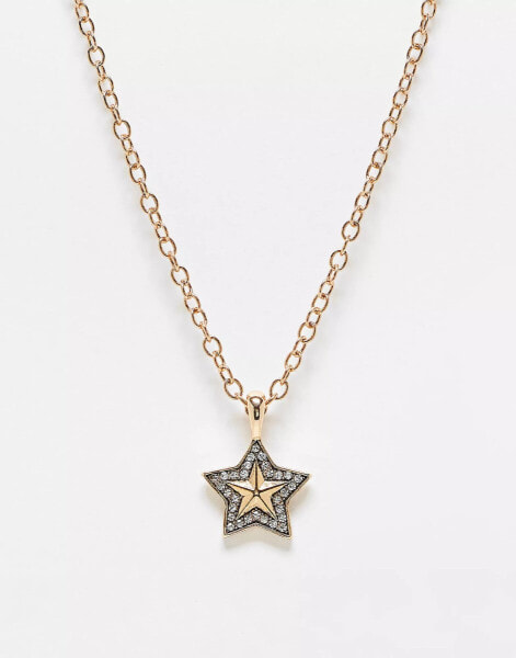 WFTW pendant star necklace in gold