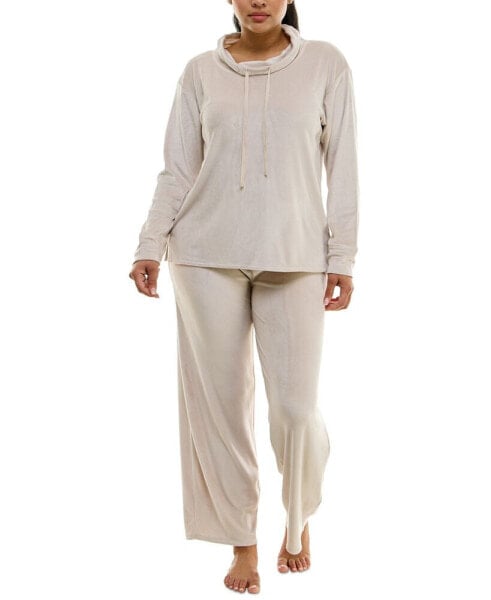 Women's 2-Pc. Velour Hoodie Pajamas Set