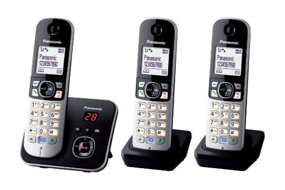 Panasonic KX-TG6823GB, DECT telephone, 120 entries, Caller ID, Black, Silver
