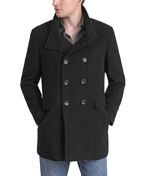 Пальто городское из шерстяного смесового материала Landing Leathers для мужчин - Wing Collar.