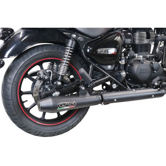 GPR EXHAUST SYSTEMS Ultracone Nero Royal Enfield Meteor 350 21-23 Ref:ROY.10.CAT.ULTRA.BL Homologated Stainless Steel Cone Muffler