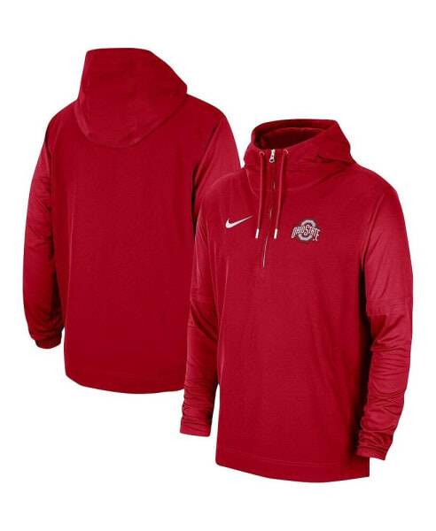 Куртка с капюшоном Nike Scarlet Ohio State Buckeyes 2023 Coach Half-Zip (мужская)