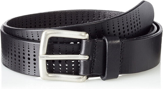 Мужской ремень черный кожаный для джинс широкий с пряжкой Marc OPolo Mens Belt Gents Belt