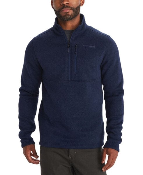 Mens Drop Line 1/2 Zip Sweater Fleece Jacket