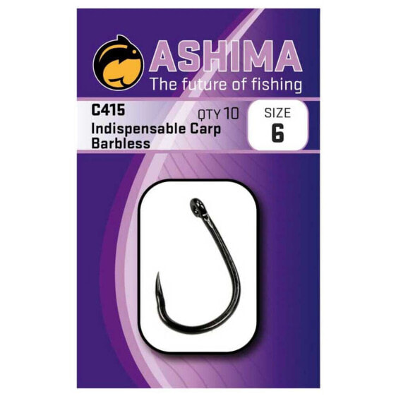 Крючок рыболовный ASHIMA FISHING C415 Индиспенз Безбарбельс Сингл Обрючатый