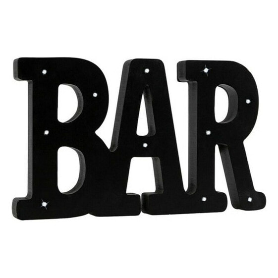 Декор настенный Bar Чёрный 36 x 2 x 21 см BB Home