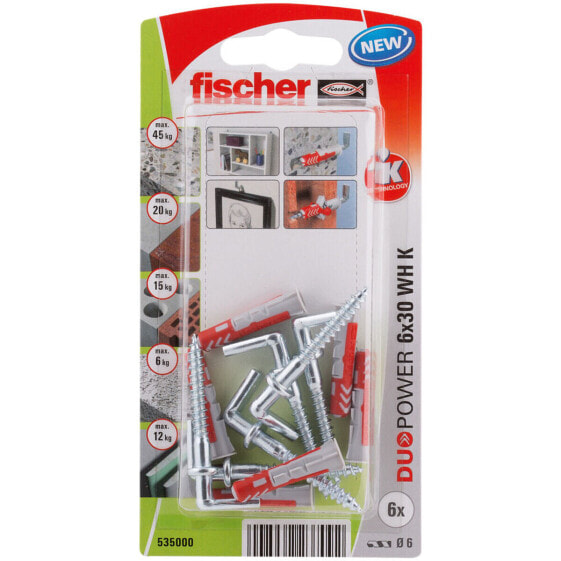 шипы Fischer DuoPower 535000 Шипы Ø 6 x 30 mm 6 штук