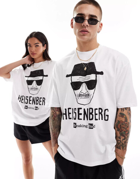 ASOS DESIGN unisex oversized license t-shirt with Breaking Bad print in white