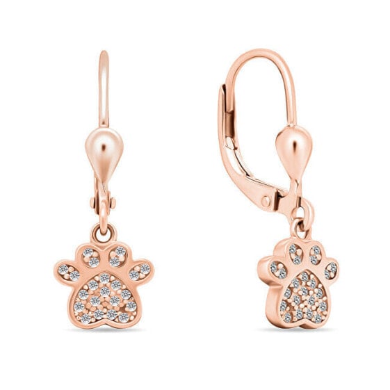 Серьги Brilio Silver Playful bronze Paw EA646R