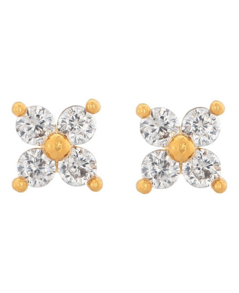Women's Teeny Tiny Clear Cluster Studs