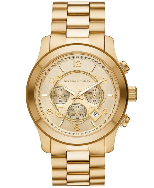 Unisex Runway Chronograph Gold-Tone Stainless Steel Bracelet Watch, 45mm