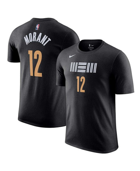 Men's Ja Morant Black Memphis Grizzlies 2023/24 City Edition Name and Number T-shirt