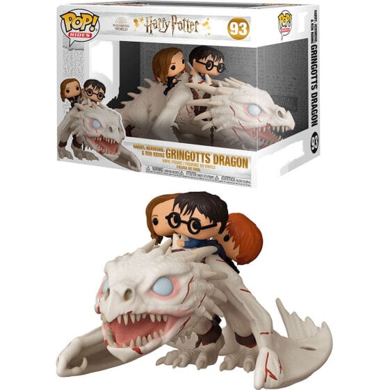 FUNKO POP Gringotts Dragon With Harry. Ron & Hermione Riding Figure