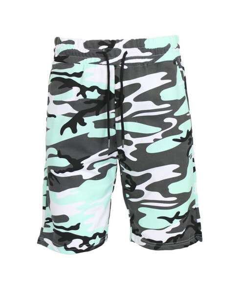 Men's Camo Printed French Terry Shorts