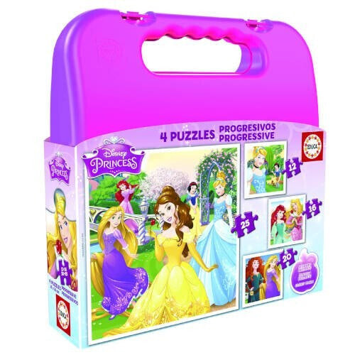 Пазл для малышей EDUCA BORRAS Disney Princess Progressive Puzzle Suitcase