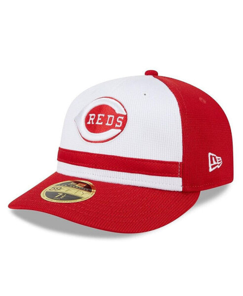 Men's White Cincinnati Reds 2024 Batting Practice Low Profile 59FIFTY Fitted Hat