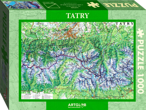 Artglob Puzzle 1000 - Tatry mapa turystyczna 1:50 000