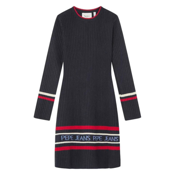 PEPE JEANS Wanda long sleeve midi dress