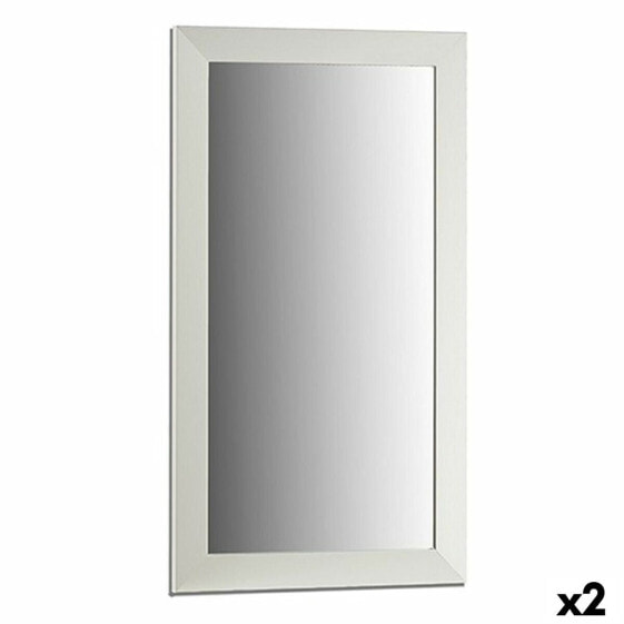 Настенное зеркало Белый Деревянный Cтекло 64,3 x 84,5 x 1,5 cm (2 штук)