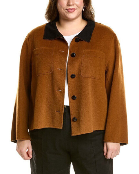 Lafayette 148 New York Plus Patch Pocket Wool & Cashmere-Blend Jacket Women's